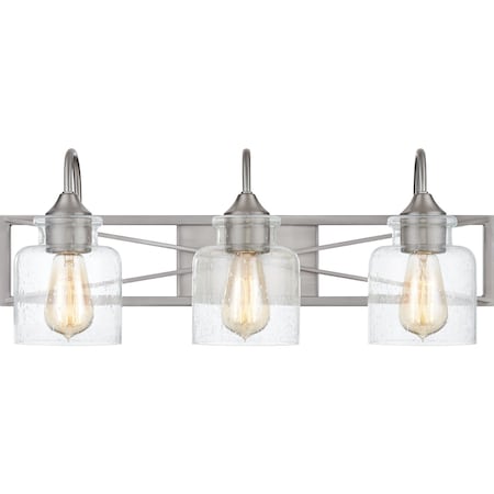 Quoizel Bartley 3-Light Brushed Nickel Vanity Light BART8624BN